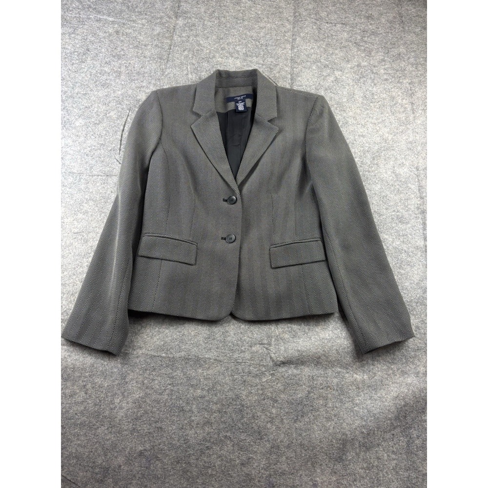 Vtg Jones Wear Women's Petite 8P Blazer Herringbone Preppy Academia Classic 90s